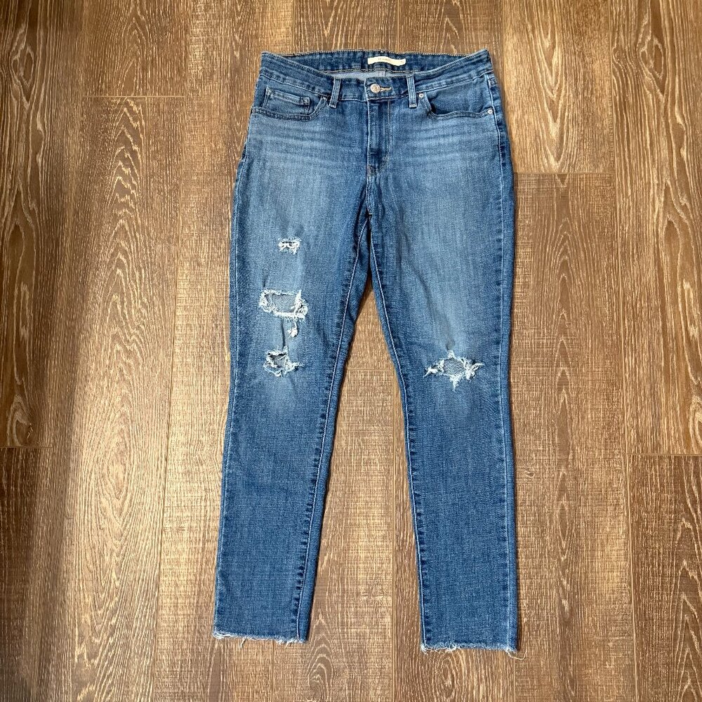 Levi’s 711 Distressed Skinny Jeans – Size 30x30